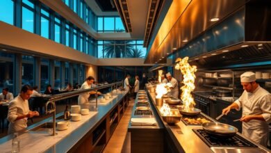 8 Restaurant open kitchen chef live cooking